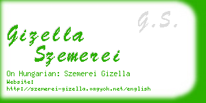 gizella szemerei business card